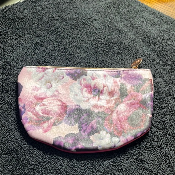 ISPY Other - Pink Floral Cosmetic Bag with Watercolor Design